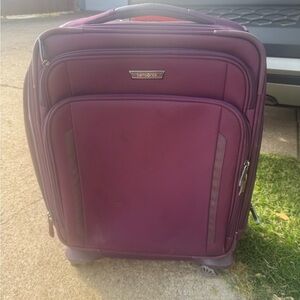 Samsonite Purple Fabric Carry on Suitcase